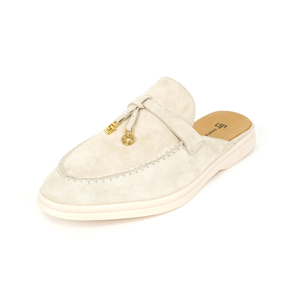 Mocassin Ouvert Crème Femme