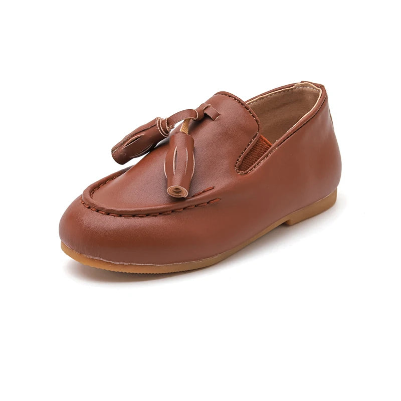 Mocassin Enfant Garçon Cuir Camel
