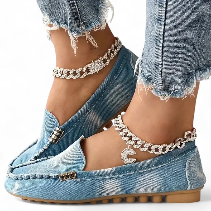 Mocassin En Jean Pour Femme