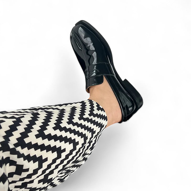 Mocassin Cuir Vernis Femme