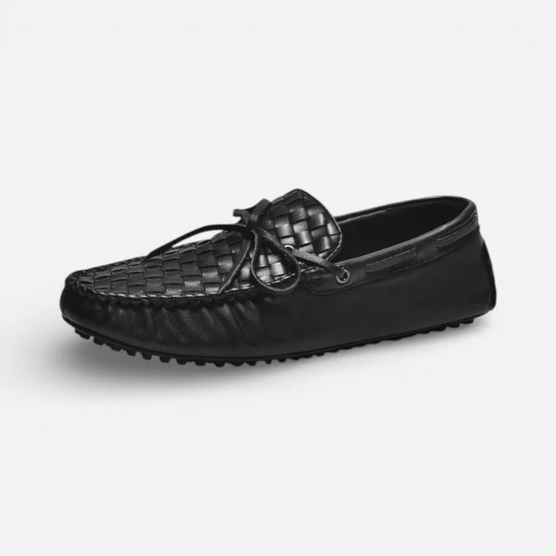 Mocassin En Cuir Tressé Mat Pour Homme