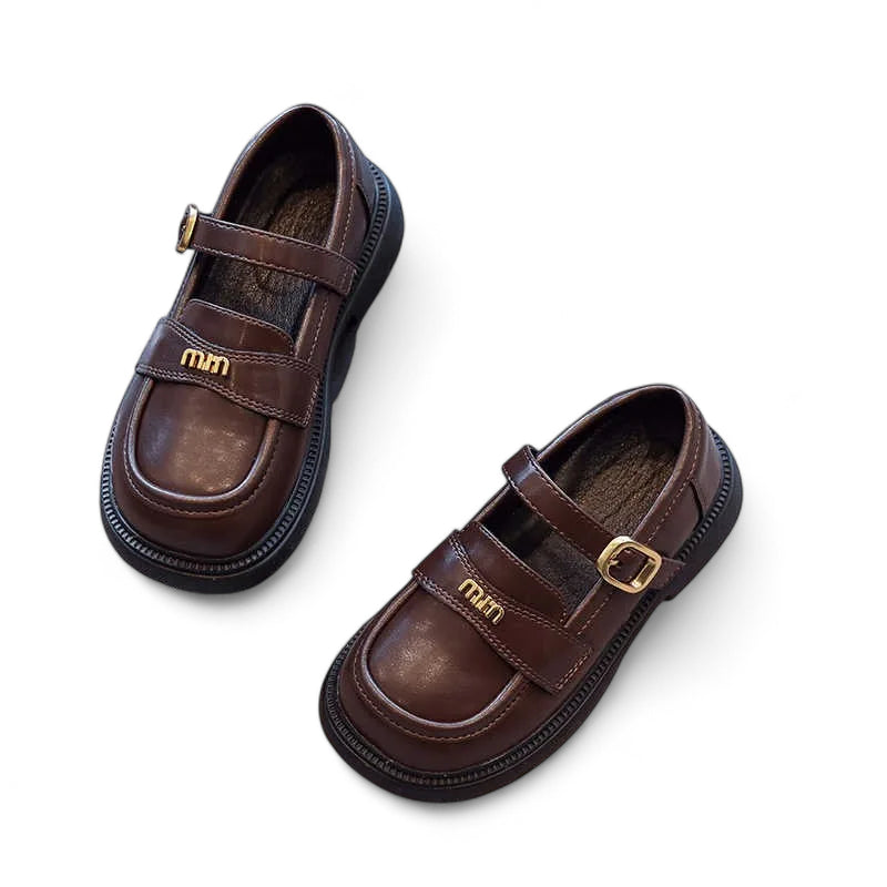 Mocassin Ouvert Marron Fillette
