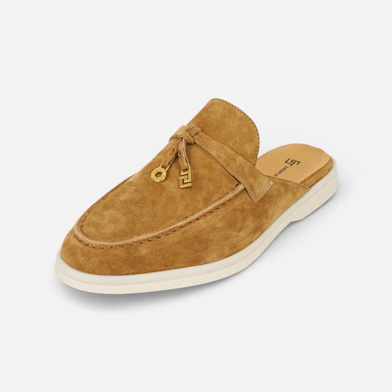 Mocassin Ouvert Marron à Gland Pour femme