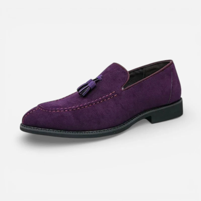 Mocassin Homme En Daim Violet Glands