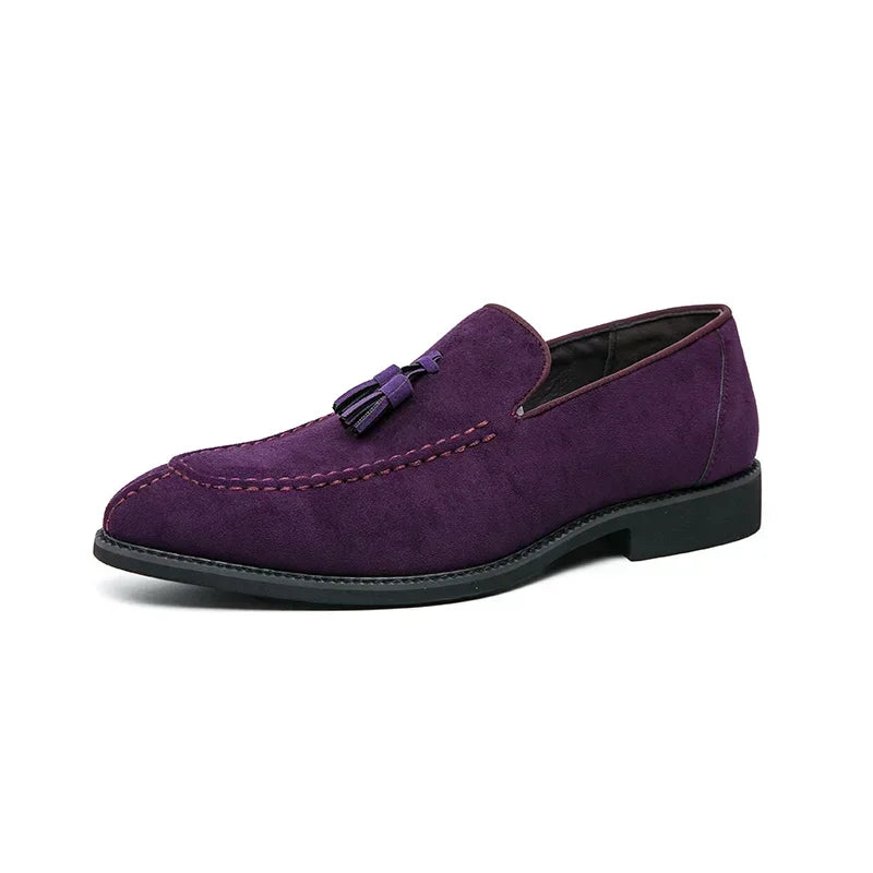 Mocassin Homme En Daim Violet Glands