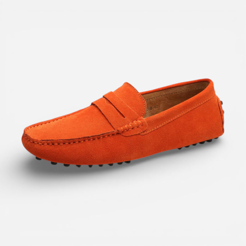 Mocassin Femme Daim Orange