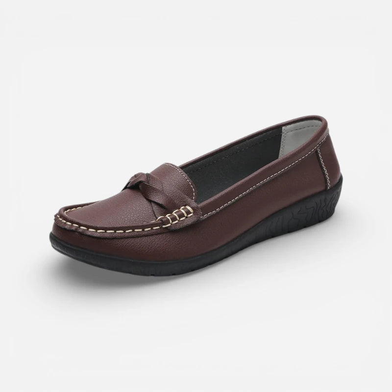 Mocassin Femme Cuir Marron
