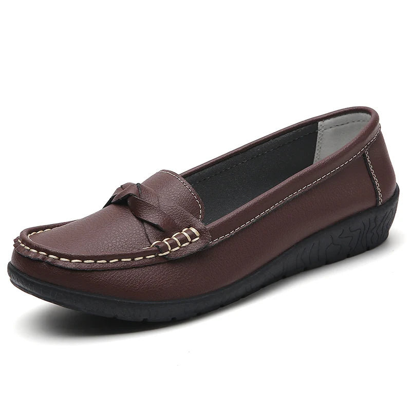 Mocassin Femme Cuir Marron