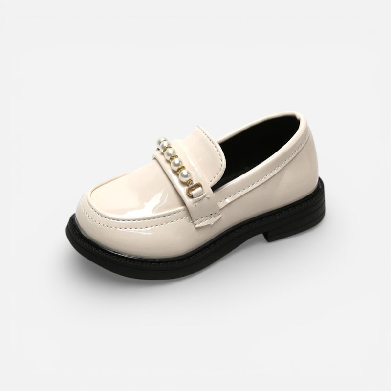 Mocassin Beige Perle Pour Fillette