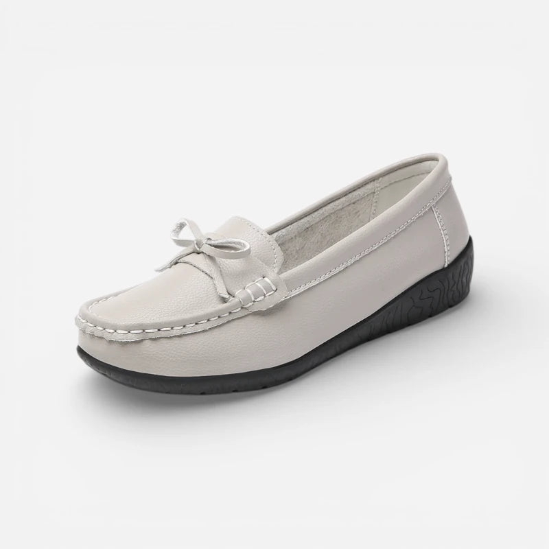 Mocassin Noeud Papillon Gris Femme