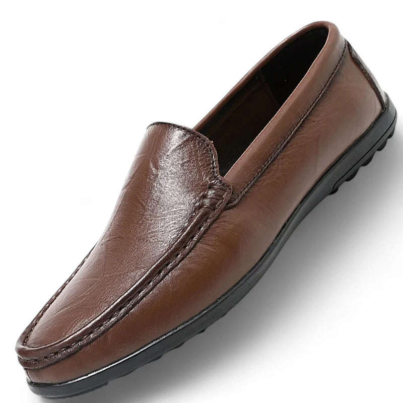 Mocassin Homme Cuir Marron