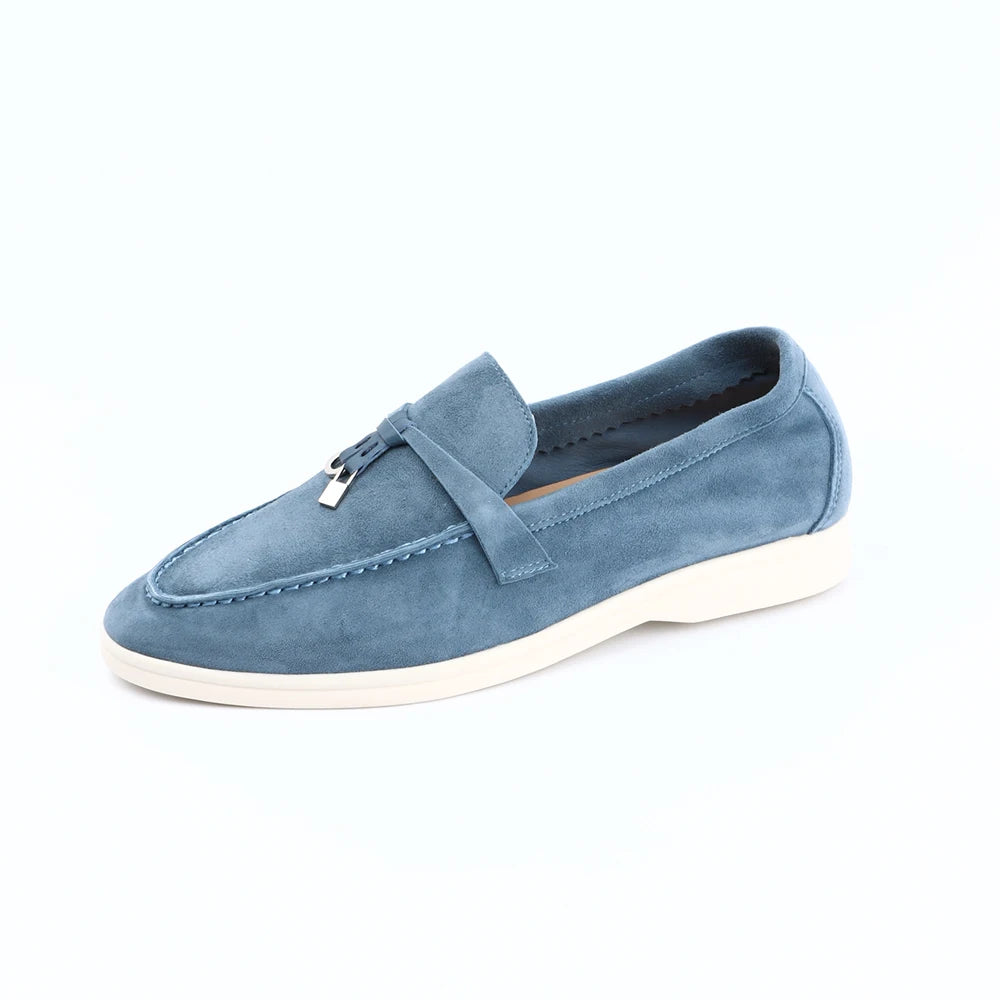 Mocassin Daim Bleu gland