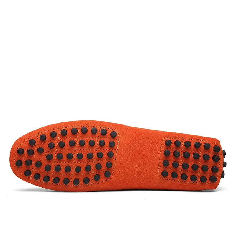 Mocassin Femme Daim Orange