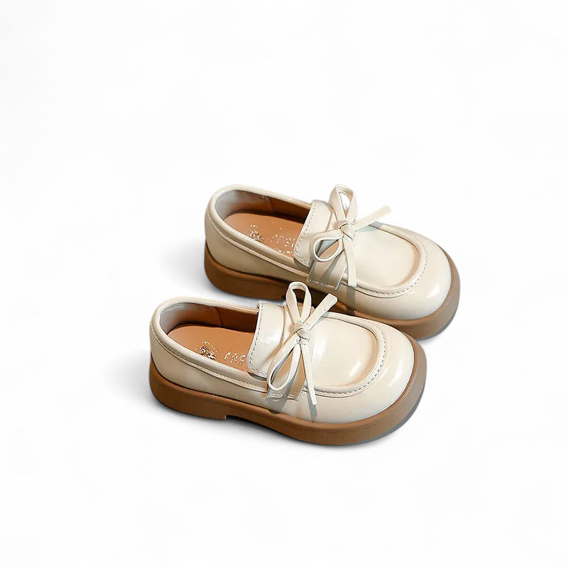 Mocassin Vernis Fillette Beige