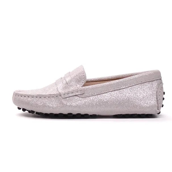 Mocassins Argent Femme