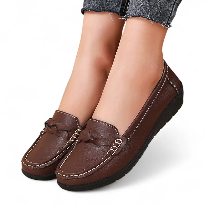 Mocassin Femme Cuir Marron