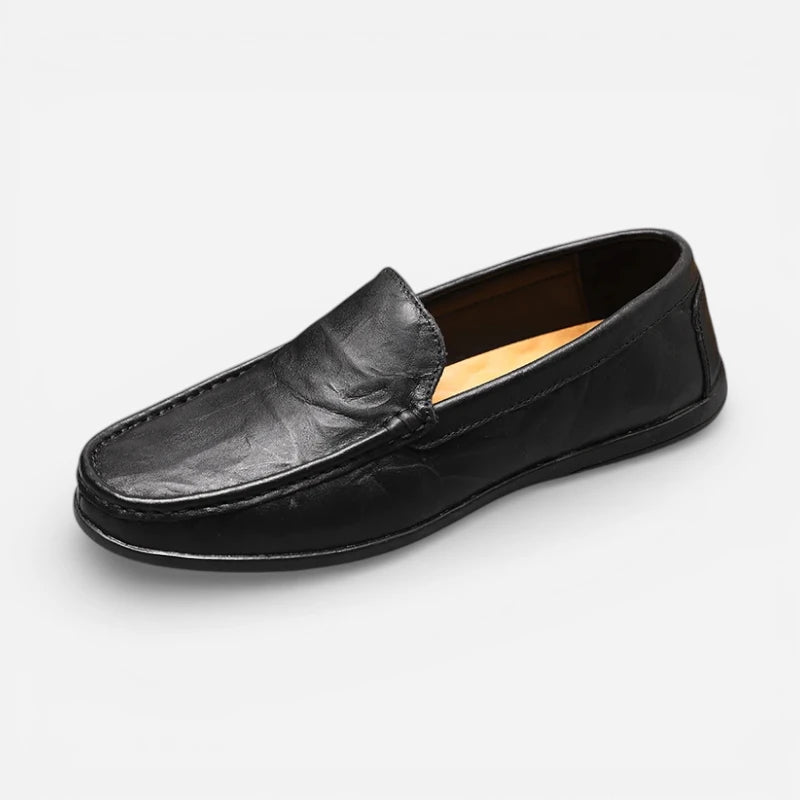 Mocassins Homme En Cuir Noir