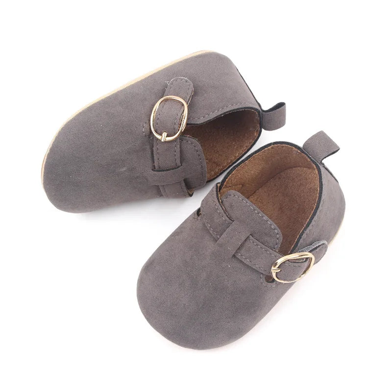 Mocassin Bébé Daim Gris