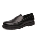 Mocassin Orthopédique En Cuir Véritable Noir Pour Costume Mariage Pour Homme