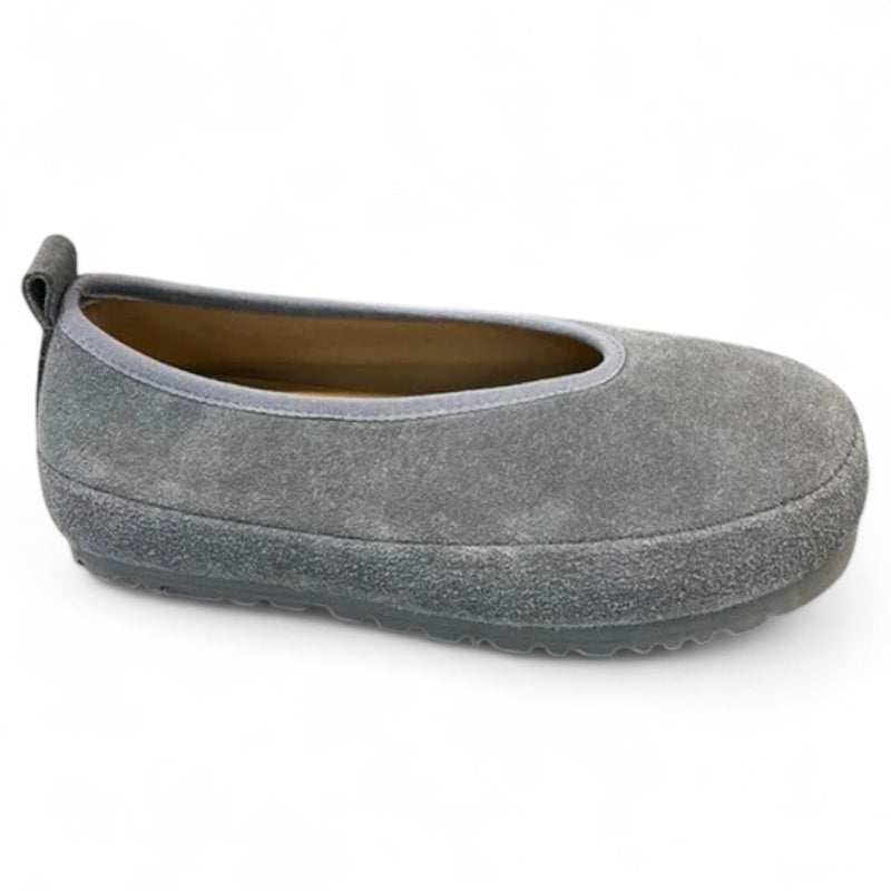 Mocassin Femme Daim Gris Compensé