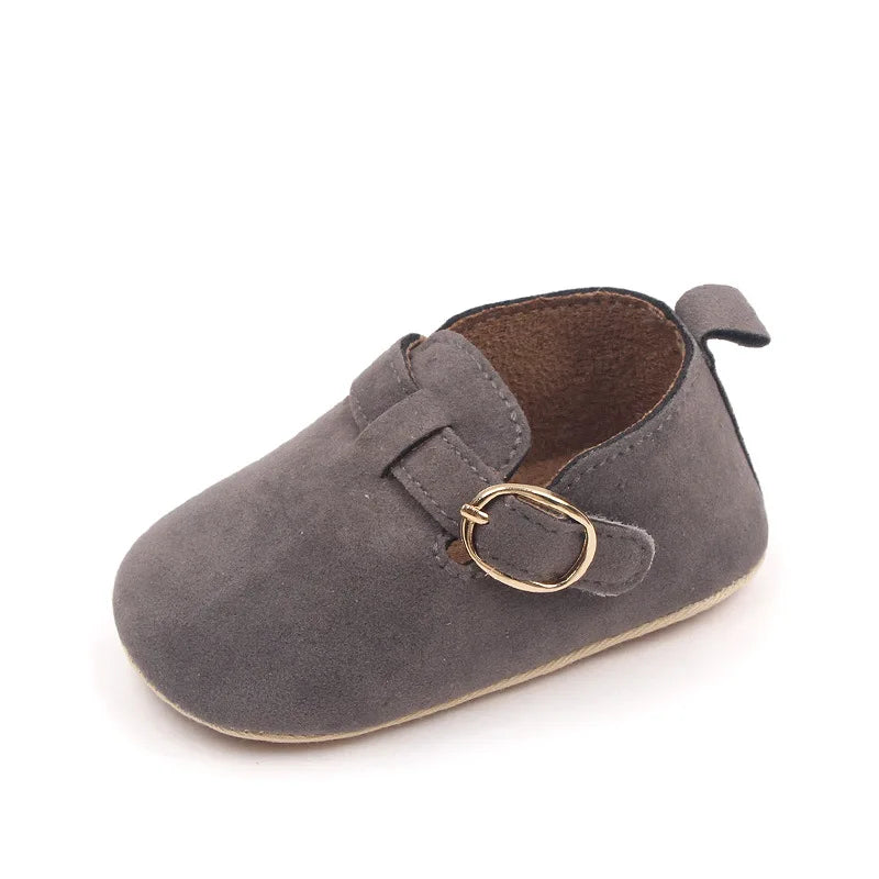 Mocassin Bébé Daim Gris