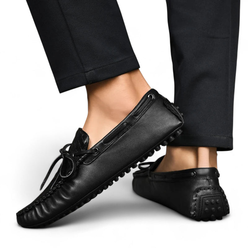 Mocassin En Cuir Tressé Mat Pour Homme