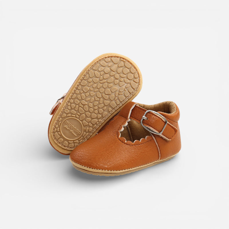 Mocassin Orthopédique Pour Bébé En Cuir Véritable Marron
