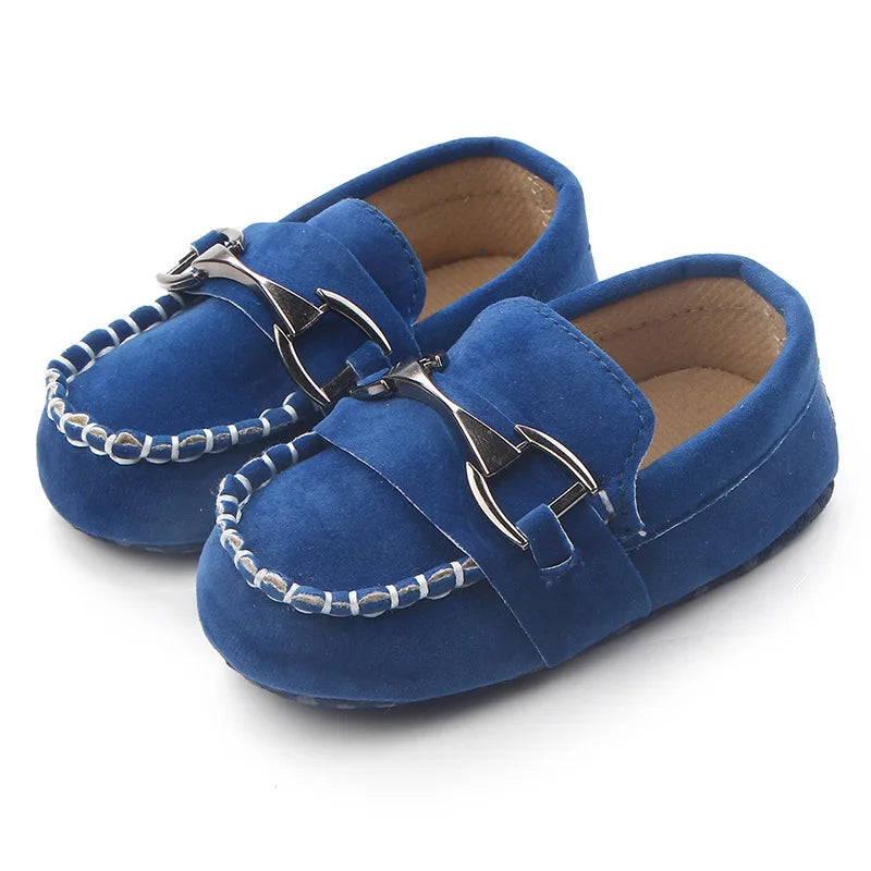 Mocassin Pour Bébé Bleu Avec Chainette