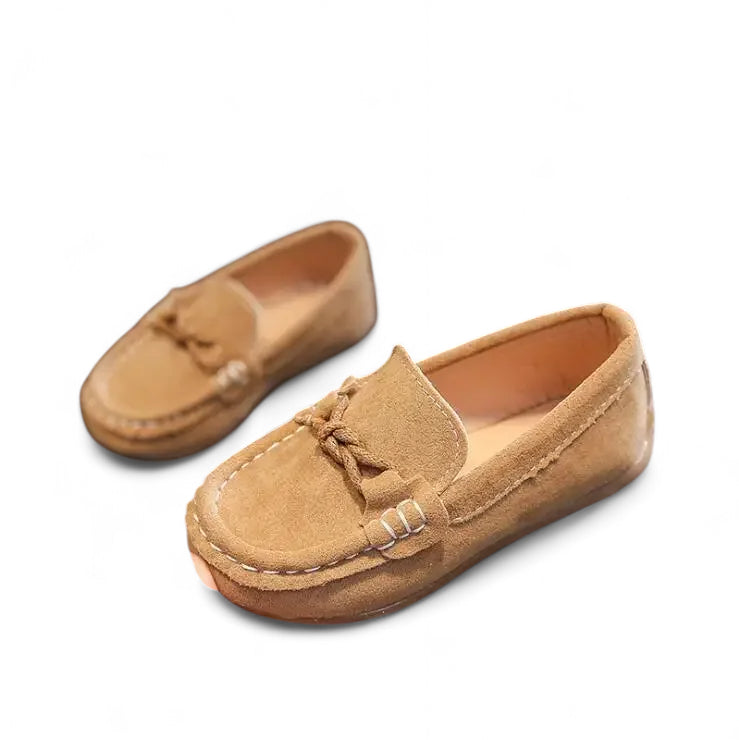 Mocassin En Daim Camel Pour Enfant