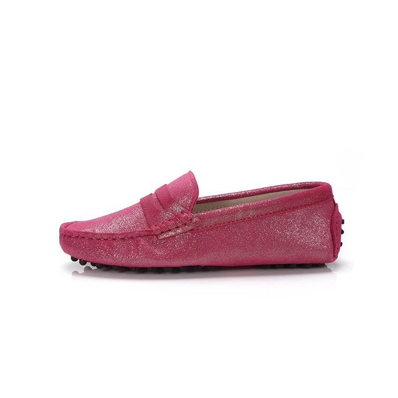 Mocassin Rose Pailleté Pour Femme