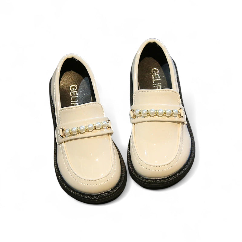 Mocassin Beige Perle Pour Fillette