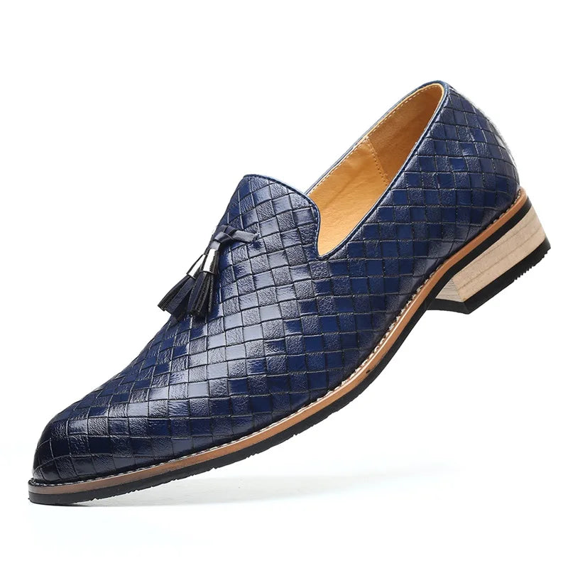 Mocassin à Gland Bleu Marine Cuir Homme