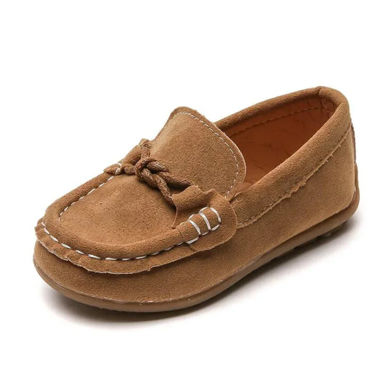 Mocassin En Daim Camel Pour Enfant