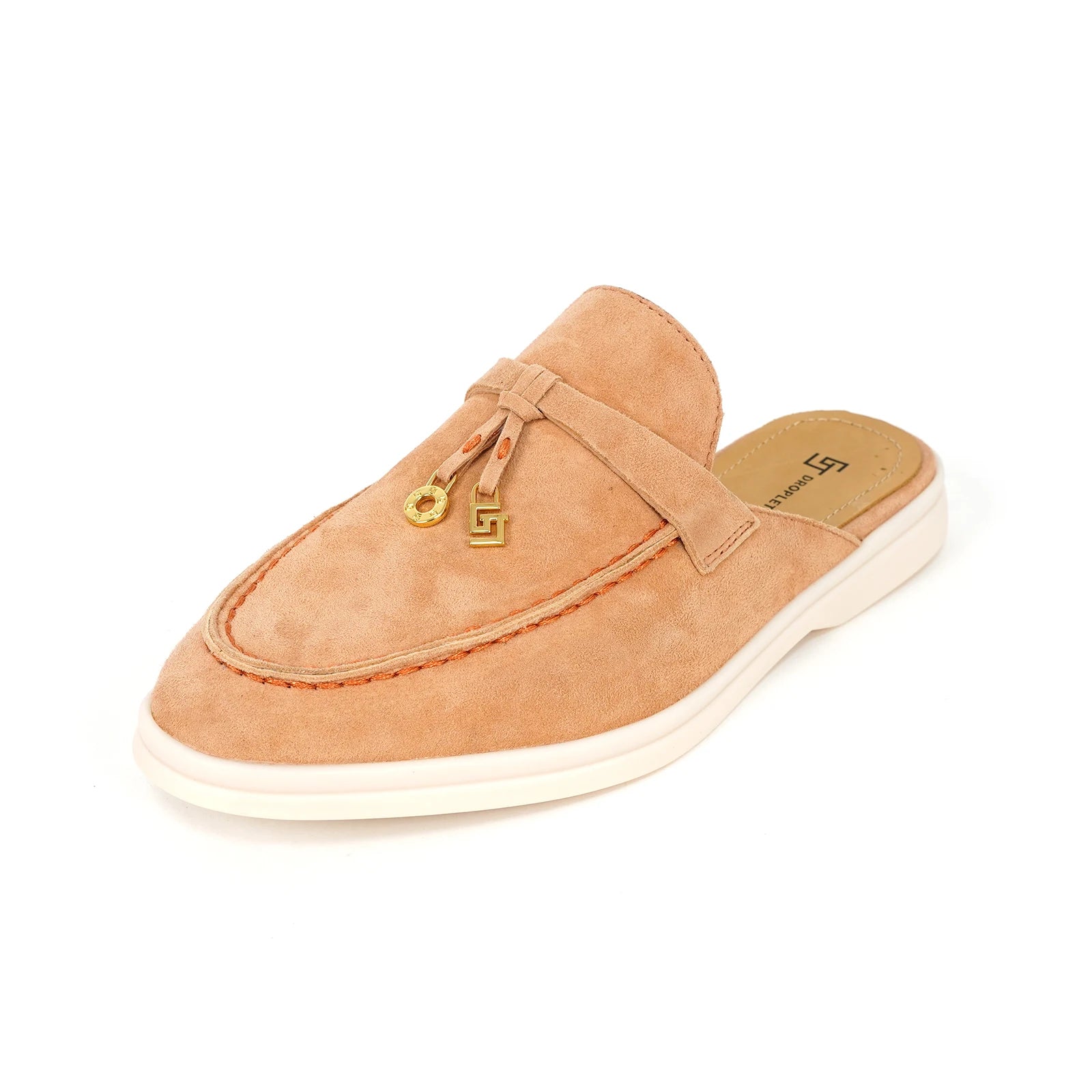 Mocassin Ouvert Femme En Daim Pêche