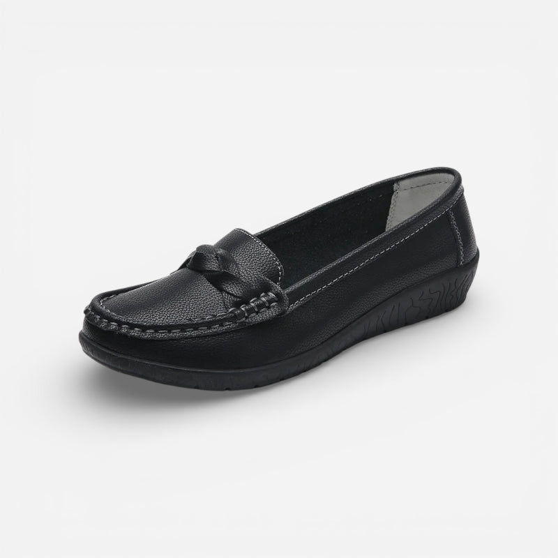 Mocassin Cuir Femme Noir