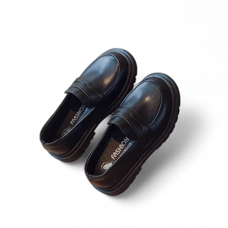 Mocassin Cuir Garçon à Talon