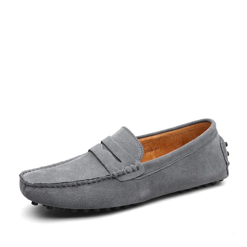 Mocassin Daim Gris Homme