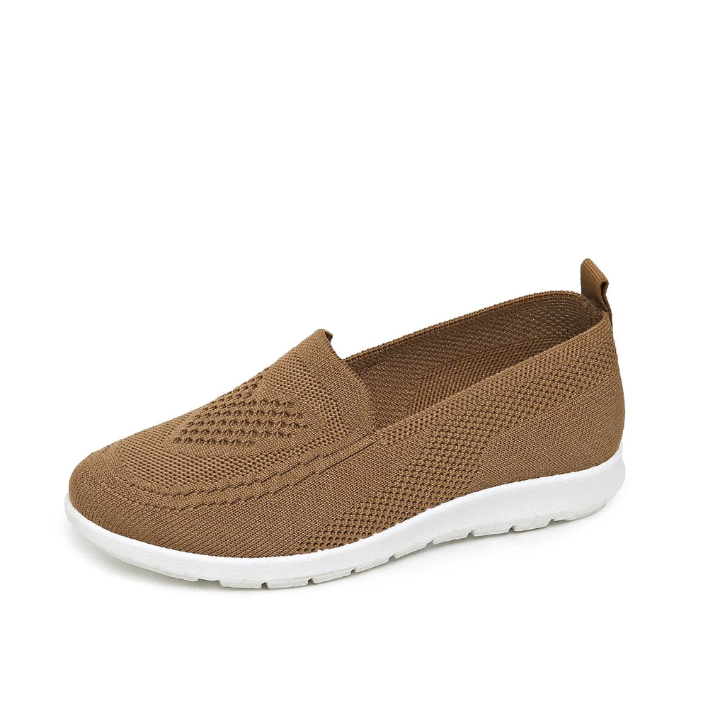 Mocassin Pour Femme En Tissu maron
