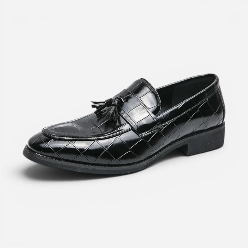 Mocassin Croco À Glands