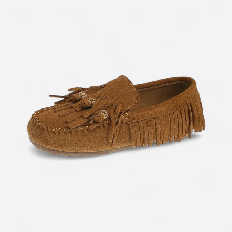 Chausson Mocassin Indien Marron Pour Femme