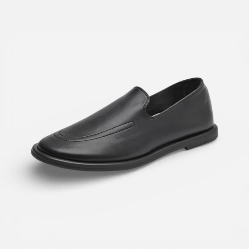 Mocassin Cuir Vernis Noir Femme