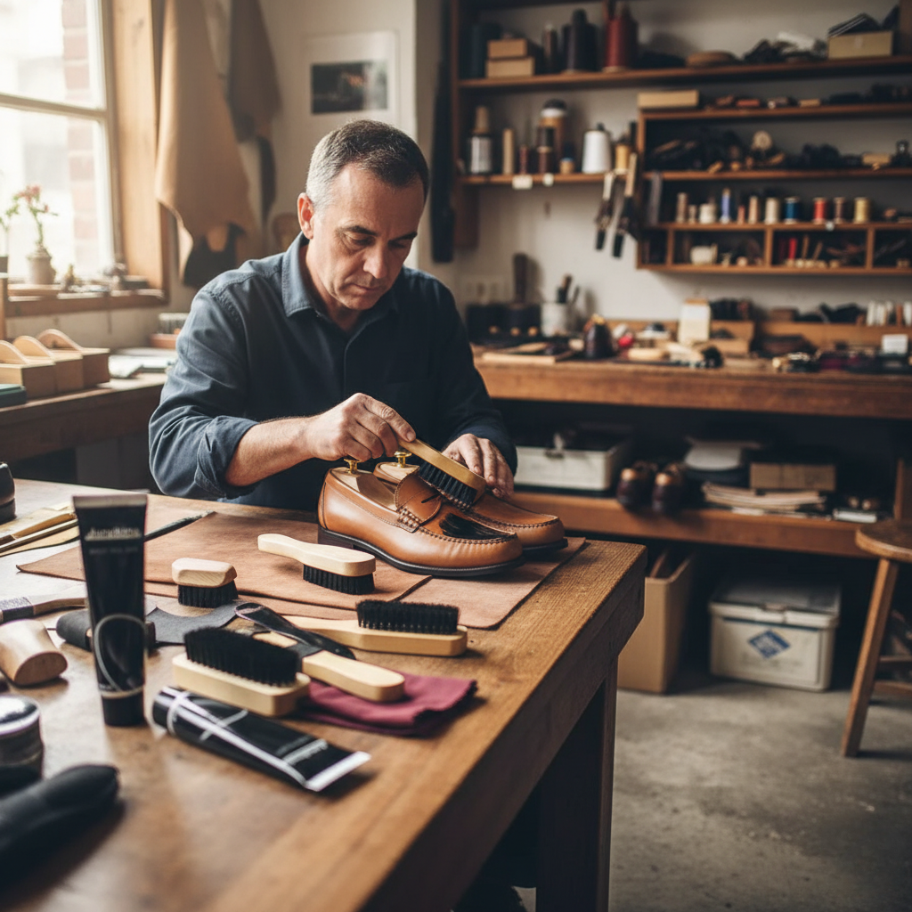 Pack Entretien Mocassin Complet – Nettoyage, Brillance & Protection Cuir / Daim