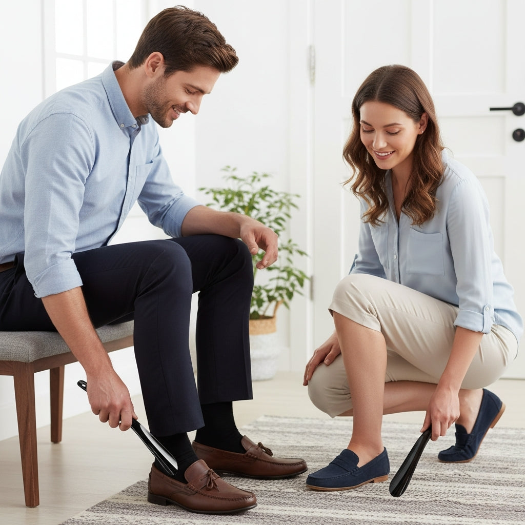 Chausse-pied Ergonomique En Plastique Durable Premium Confortable Et Protège Talon