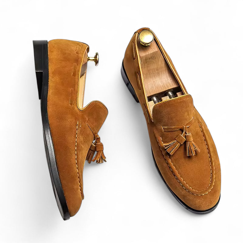 Mocassin Daim Camel à Gland Homme