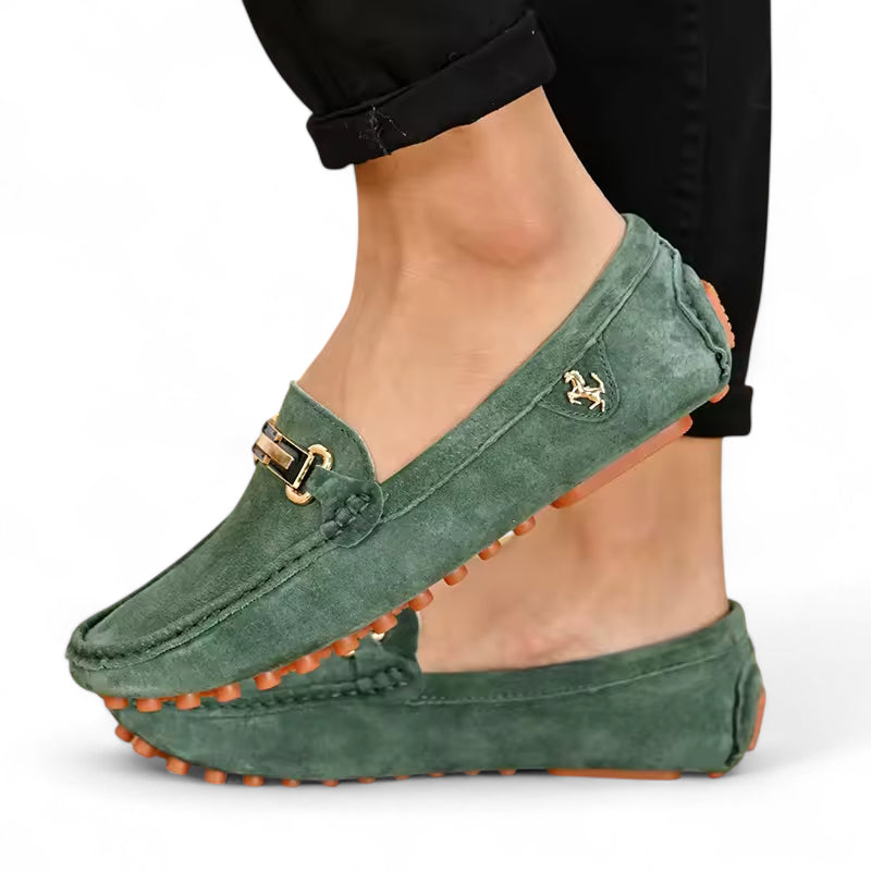 Mocassin Daim Vert Homme