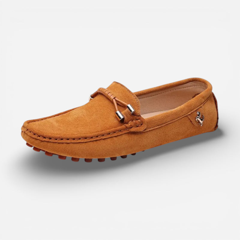 Mocassin Pour Homme Daim Camel