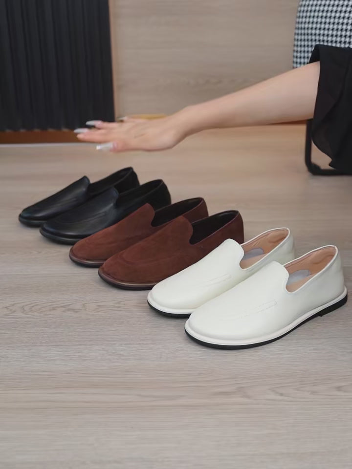 Mocassin Daim Marron Foncé Femme