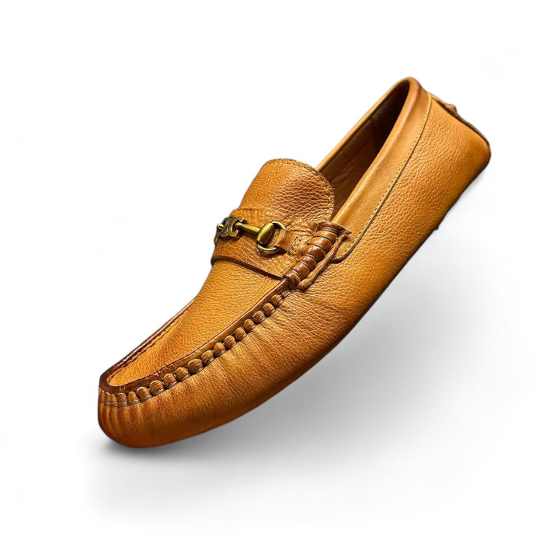 Mocassin Premium Cuir Véritable Marron Homme